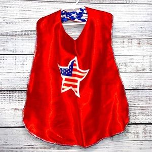 Kids Red White & Blue Patriotic Cape | Size Small